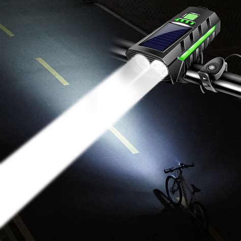 Mrmaere Solar Powered Bicycle Lights With USB Charging High Brightness