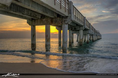 Sunrise Fishing Pier Lake Worth Florida | HDR Photography by Captain Kimo