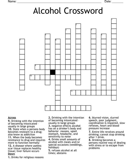 Alcohol Myths And Realities Word Search Wordmint