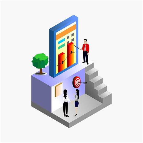 Simple Business Isometric Illustration Concepts Of Business Analysis Analytics Research