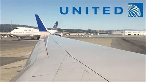 United Airlines 757 300 Pushback Taxi Takeoff At San Francisco Sfo