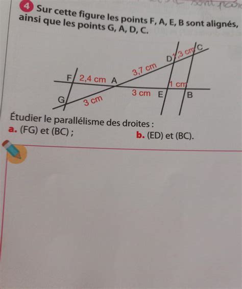 Sur Cette Figure Les Points F A E B Sont Align S Ainsi Que Les