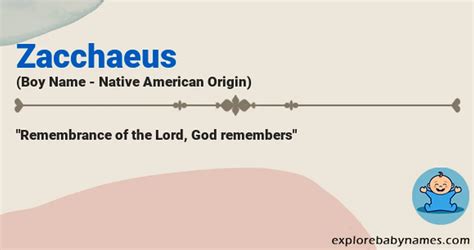 Zacchaeus Name Meaning, Origin, Pronunciation, and Ranking