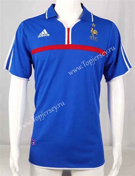 retro version  france home blue thailand soccer jersey aaa