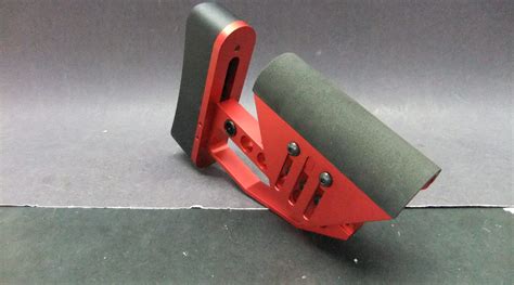 Ar Ar Tactical Red Aluminum Skeleton Minimalist Adjustable Butt