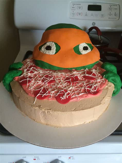 Michelangelo Ninja Turtle Pizza Cake Cake Pizza Cake Michelangelo