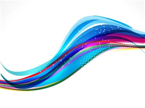 Abstract Colorful Wave Background With Sparkle Stock Vector By