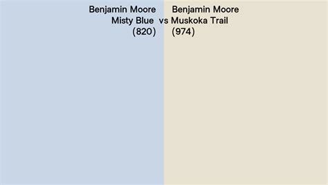 Benjamin Moore Misty Blue Vs Muskoka Trail Side By Side Comparison