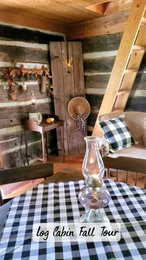 Log Cabin Fall Tour | Rustic cabin, Rustic cabin decor, Rustic cabin ...