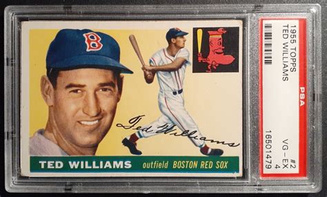 Topps Ted Williams Psa Rare No Dot Variation Card