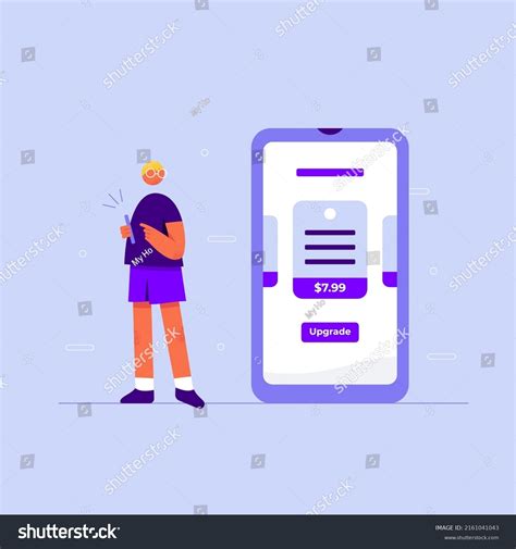 Client Choosing Pricing Subscription Plan Flat Stock Vector (Royalty