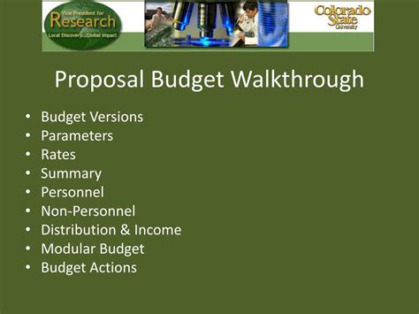 Ppt Kuali Coeus Proposal Budget Module Kualicolostate Powerpoint