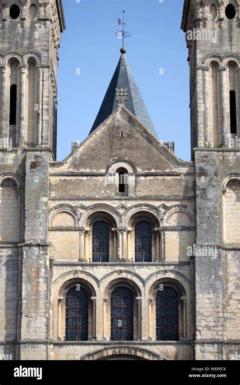 Calvados Caen Facade Of The Abbey Church Of The Abbaye Aux Dames