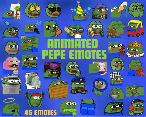 45 Animated Pepe Emotes Pack Twitch Emotes Discord Emotes Text Emotes