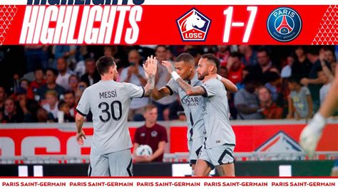 HIGHLIGHTS Lille 1 7 PSG MBAPPÉ MESSI HAKIMI NEYMAR JR YouTube