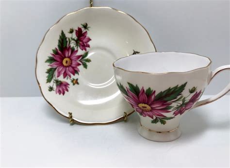 Colclough Teacup And Saucer Floral Tea Cups English Teacups Etsy