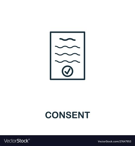 Consent Icon Symbol Creative Sign From Gdpr Icons Vector Image