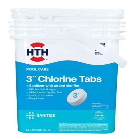 HTH 3 In Pool Care Chlorinating Tablet 42050 The Home Depot