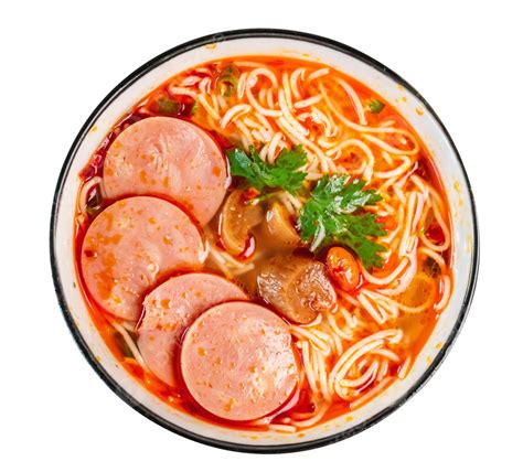 Dining Spicy Noodles Pasta Ham Spicy Noodles Food Noodles Png