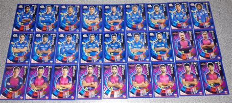 Topps Cricket Attax 2017 18 VIVO IPL Complete Base Silver Foil Set EBay