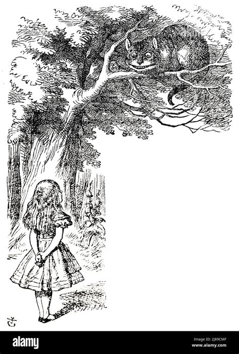 John Tenniel Illustration Of The Cheshire Cat From Alice In Wonderland