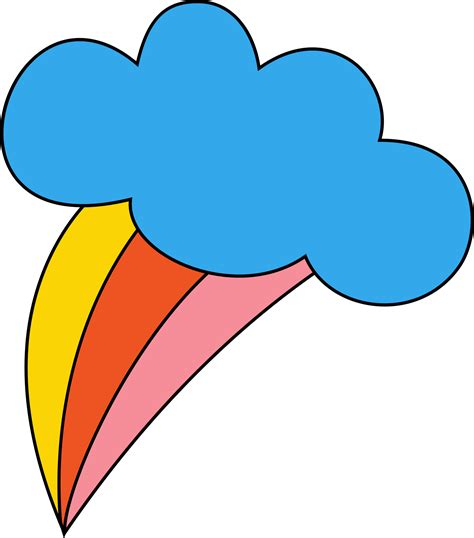 Señal Nube Con Arco Iris Elemento Maravilloso Psicodélico 8525515 Png