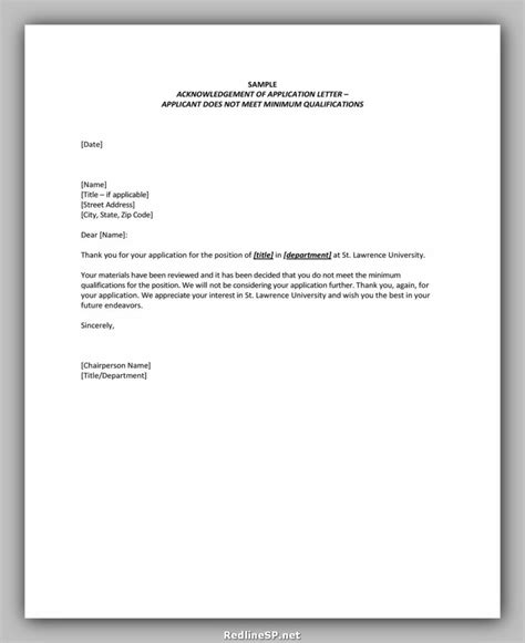 Letter Of Acknowledgement Sample