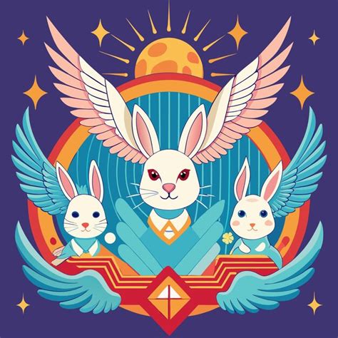 Flyer Design Of Rabbits Are Like Angels Template Premium Ai Generated