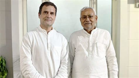 Nitish Kumar Meets Rahul Gandhi For 1st Time After Joining