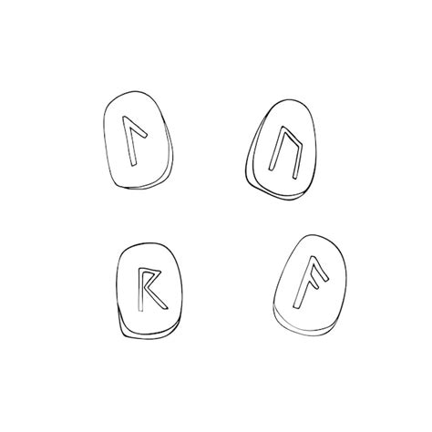 Premium Vector | Hand drawn viking runes alphabet celtic font with ...