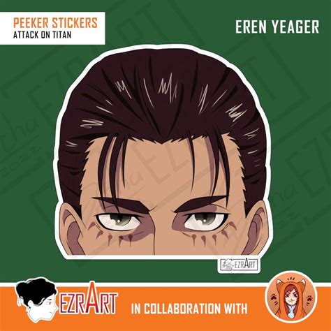 Peeker Sticker Attack On Titan Eren Yeager The Engrave Slave