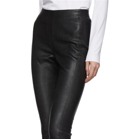 Rag And Bone Black Leather Simone Trousers Rag And Bone