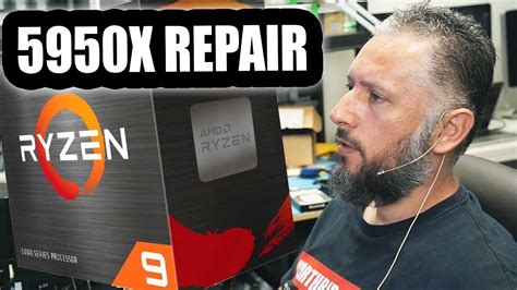 Ryzen 9 5950x Bent And Missing Pins Cpu Repair Youtube