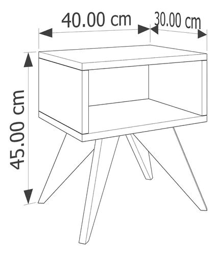 Mesa De Luz Moderna Mesita Melamina Minimal Estante Helsinki En Venta