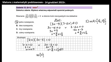 Zad 12 Równanie wymierne YouTube