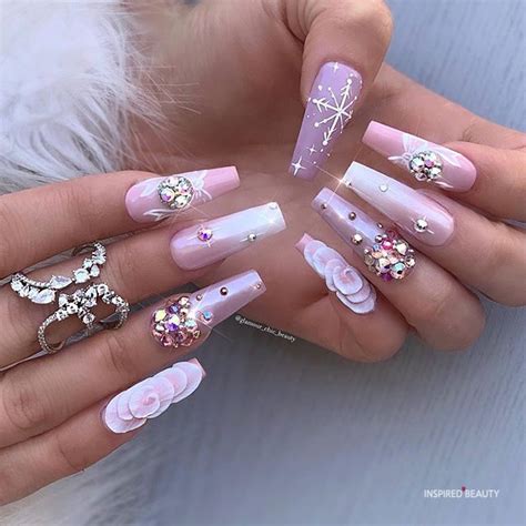 38 Stunning Coffin Nails With Diamonds Inspired Beauty