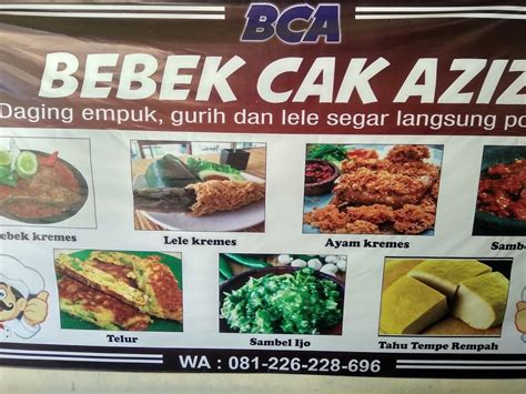 Menu At Bebek Cak Azis Restaurant Surabaya