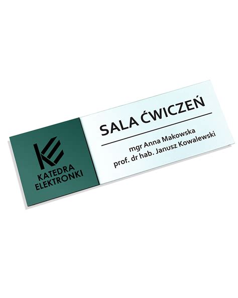 Tabliczki Na Drzwi Z Wymienn Tre Ci I Grawerem Logo