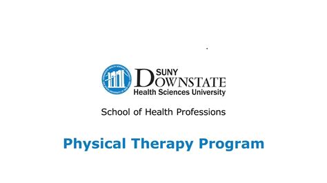 Suny Downstate Health Sciences University Physical Therapy Program