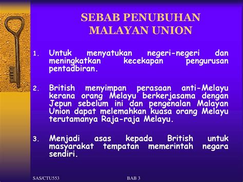 Ciri Ciri Malayan Union Esei Pengajian Malaysia Ciri Ciri Malayan