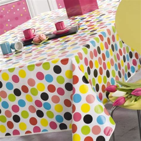 Toile Cir E Originale Au M Tre Pastille Fluo Nappe Sur Mesure Badaboum