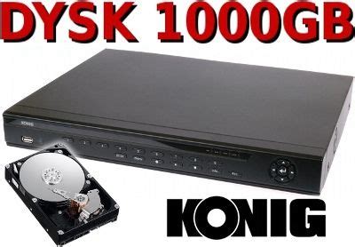 Rejestrator przemysłowy KONIG KG D808A DYSK TWARDY 1000 GB 3 5 Ceny