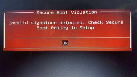 Secure Boot Violation Acer One Z1402 Acer Community