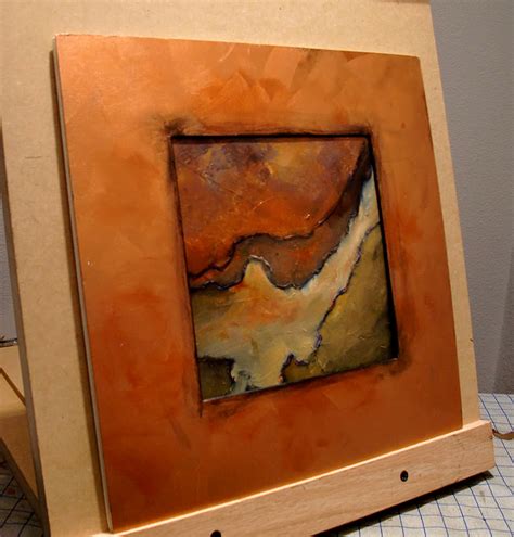 CAROL NELSON FINE ART BLOG BURNISHED 12006 Acrylic Copper Geologic