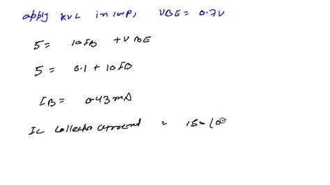 Solved Assuming Vbe Is 06 V For The Transistor Circuit Shown In The Figure Below Determine