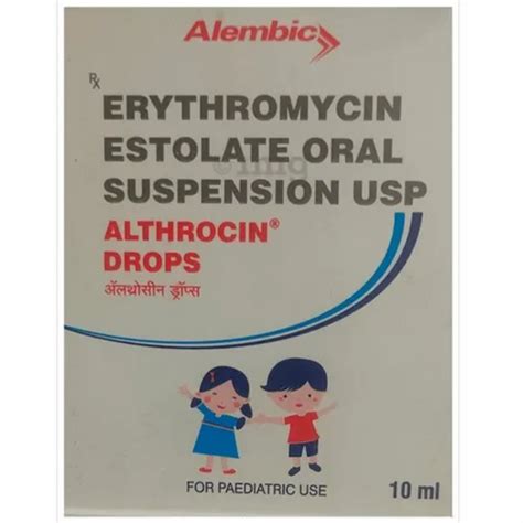 Althrocin Drops Erythromycin Estolate Oral Suspension Usp For Hospital