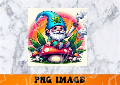 Stoner Gnome Png Cannabis Shirt Transfer 420 Friendly Ts Pot Leaf