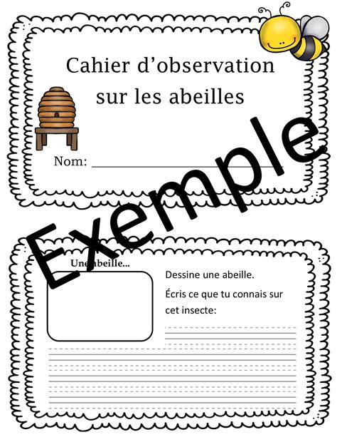 Cahier D Observation Les Abeilles