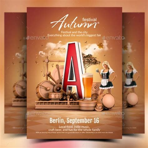 30 Premium And Free Fall Festival And Party Flyer Designs In Psd 2018 Free Psd Templates