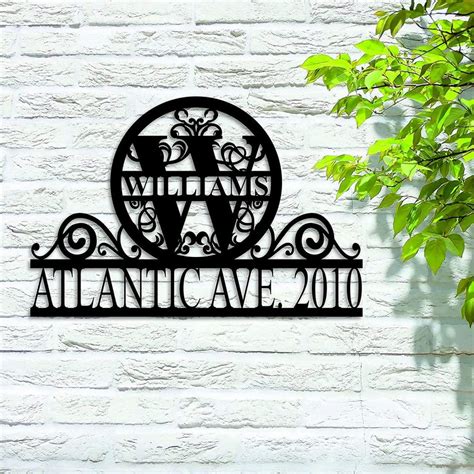 Personalized Last Name Letter Address Sign Custom Metal Monogram Letter